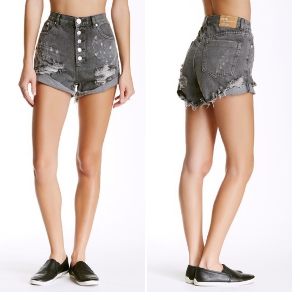 NWT One Teaspoon Phantome Grey Outlaws Shorts 28